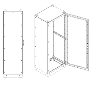 Series A Vertical Type Modular Enclosures 2000x800x600