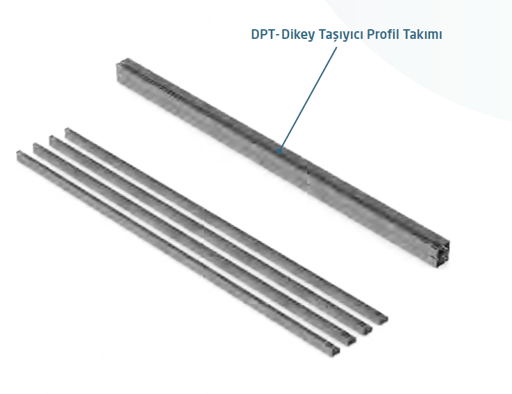 DPT - Vertical Carrier Profile Set  2000 mm 01.A.DPT.M.200