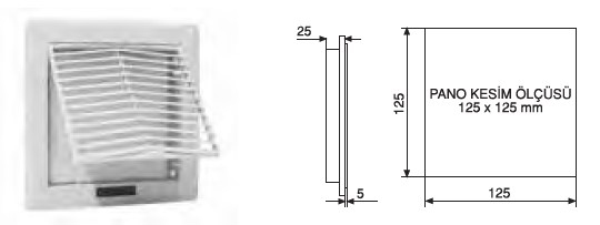 ცხაური ფილტრით 160x160   IP 54 V02 160 003